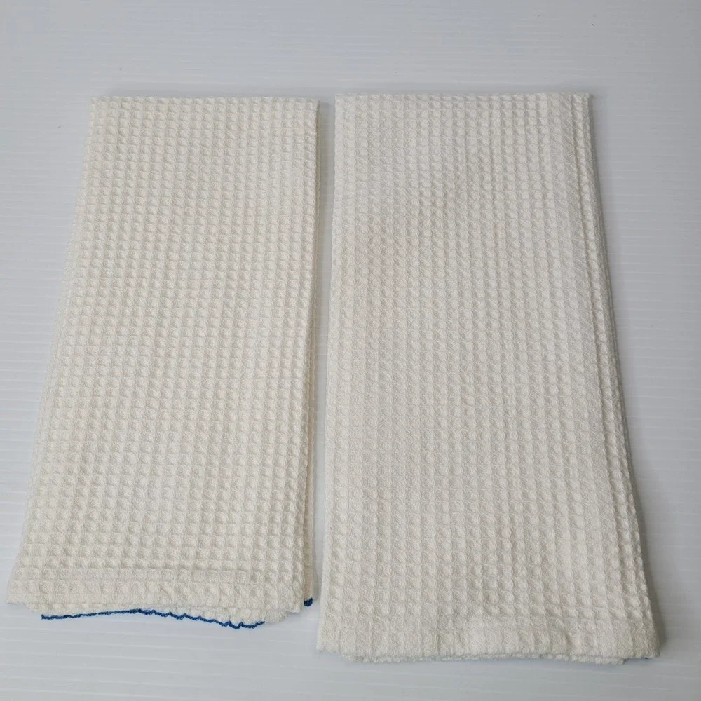 TAG Brand Dish Towel Embroidered Fireworks USA Patriotic Design White NEW RARE